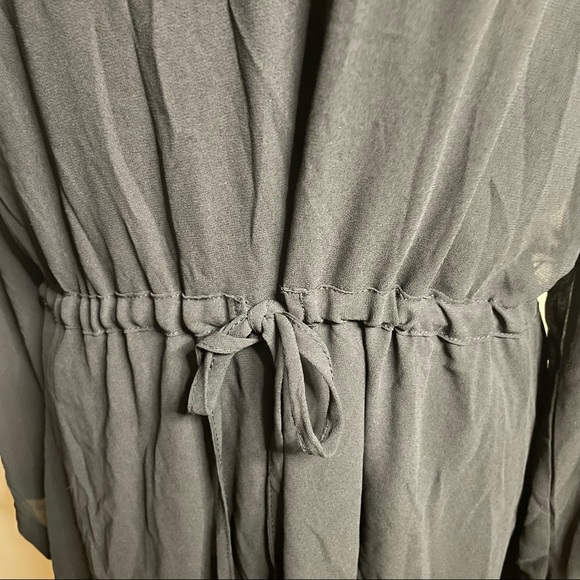 Liberty Love Chiffon Long Sleeve Tie- Front Waist Large Dress - Picture 4 of 12